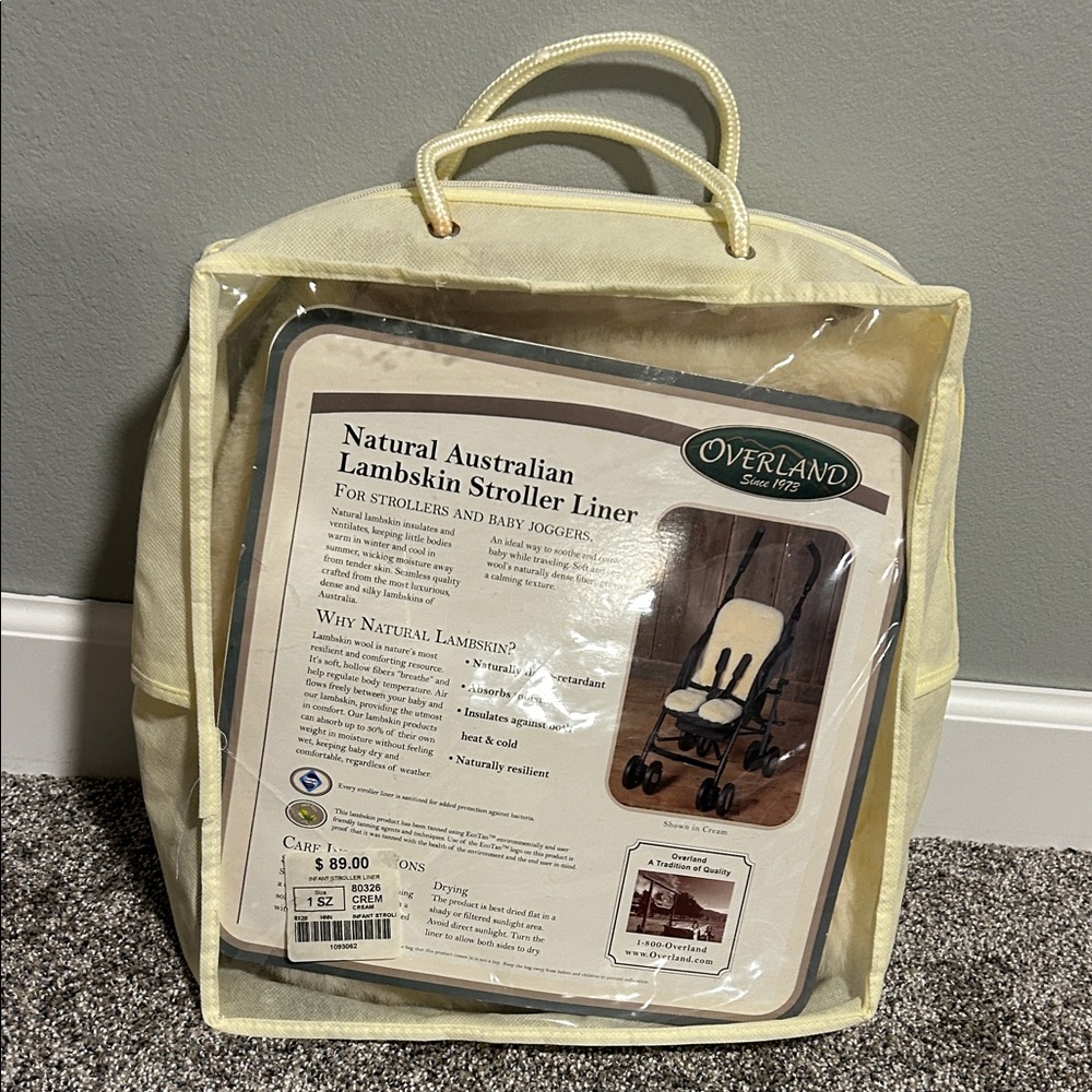 Natural Australian Lambskin Stroller Liner - Cream